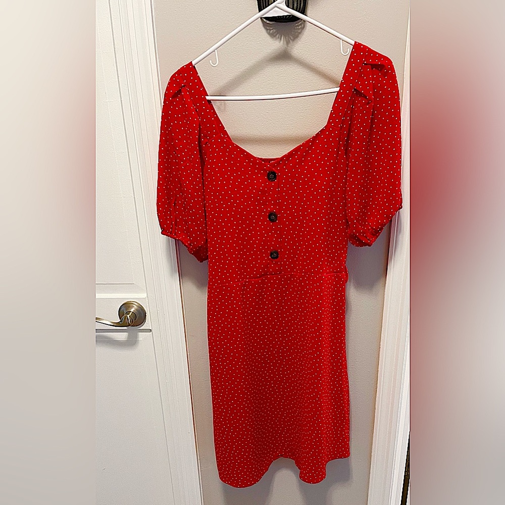 Red & White Polka Dot Dress
